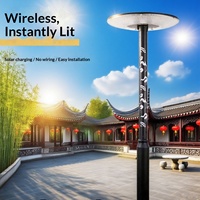 LumaNaga Lampe solaire UFO haute luminosité 500W pour éclairage public, étanche IP65, extérieur 360° °   Lampe de jardin solaire à LED avec détecteur de mouvement