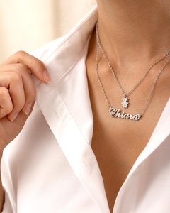 MAPIMANIA Collier personnalisé en acier inoxydable avec nom, cadeau sportif unisexe pour femme, anniversaire, remise de diplôme, chaîne en bambou - Product Image 3