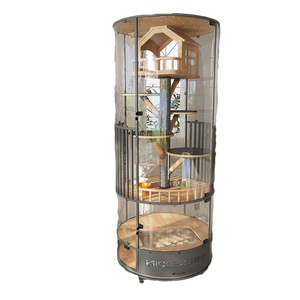 Vitrine <span class=keywords><strong>de</strong></span> Luxe Panoramique à 360° pour Chiens et Chats, Grand Espace, en Verre, avec Toilettes - Product Image 1