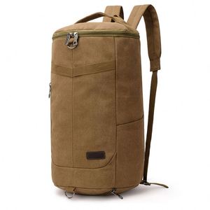 Unisex Canvas Laptop <b>Backpack</b> <b>Large</b> Size with USB Feature Custom Logo Fashionable Vintage Business Style for School Travel - Product Image 1