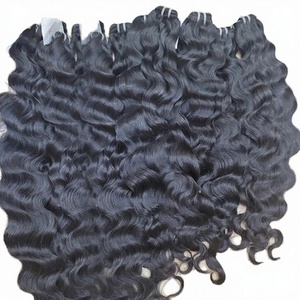 Extensions de cheveux humains vierges indiens lisses de marque OME, en vrac, naturels, Remy, double trame, 10-26 pouces, toutes couleurs - Product Image 1