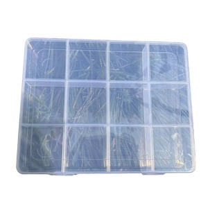Grande boîte de rangement en plastique à 12 compartiments, fentes pour cartes, accessoires de bricolage, organisateur de bijoux, transparente, grande capacité - Product Image 1
