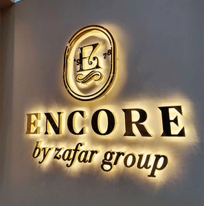 Enseigne d'identité de marque, lettres rétroéclairées, <span class=keywords><strong>kebab</strong></span> à emporter, boîte lumineuse ronde en PVC, logo doré, construction en aluminium, enseigne rétroéclairée personnalisée - Product Image 1