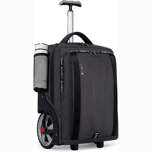 Free Sample Water-resistant Large <b>Laptop</b> Rolling Backpack With Telescoping Handle Fashionable Work Travel Business College - Product Image 1