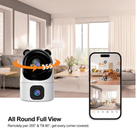 Caméra miniature d'intérieur PIX-LINK avec moniteur de 5 pouces, vision nocturne, alerte de mouvement, audio bidirectionnel pour chambre à coucher, chambre d'enfant