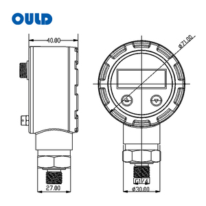 مقياس ضغط المياه الرقمي OULD PDU-512 من الفولاذ المقاوم للصدأ مع شاشة عرض رقمية وحماية IP65 - Product Image 5