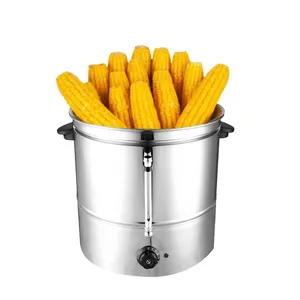 Stainless Steel Steam Cooker Corn Barrel 48L Peanut Sweet Potato Corn Steamer Heat Preservation Cabinet