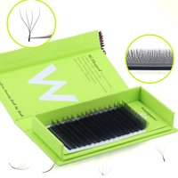 Extensions de cils en forme de W, volume en gros, 7-15mm, faites à la main, courbure C et D