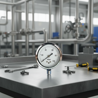 Shelok Top Fashion Cycle Air Liquid Gas 60MM 100MM Micro Millibar Manometer Picture Diaphragm Pressure Gauge