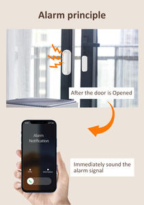 Détecteur d'<span class=keywords><strong>ouverture</strong></span>/fermeture de <span class=keywords><strong>porte</strong></span>/fenêtre intelligent Wi-Fi avec alarme sonore, compatible Alexa, Google Home, Tuya, application Android intelligente pour hôtel - Product Image 4