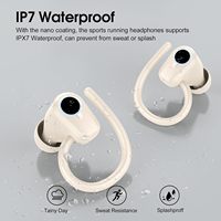Écouteurs sport sans fil Huien HE-059B avec indicateur LED, étanchéité IPX4, contrôle tactile, son stéréo Hi-Fi et basses profondes
