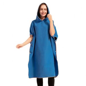 Serviette de plage à capuche en microfibre suédée unie, absorbante et douce, avec logo personnalisé, pour adultes unisexes - Product Image 2