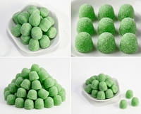 OEM Factory Direct Green Apple Flavor Fudge Sour Flavored Colorful Cartoon-Shaped Sugar Candies