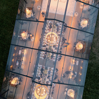 Tentes de Réception de Luxe d'Extérieur à Structure Noire en Aluminium, Transparentes, pour 150, 300, 1000 Personnes, Mariages et Événements