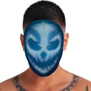 EDM Kostüm Cosplay Light Up programmier bare LED-Nachricht Maske APP LED-Maske für Halloween Party Event