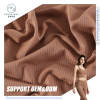 Tissu jacquard tissé en tricot à la trame, résistant à l'abrasion, haute élasticité, 95% polyester, 5% élasthanne, à carreaux, teint, pour vêtements de yoga d'été et tenues de sport