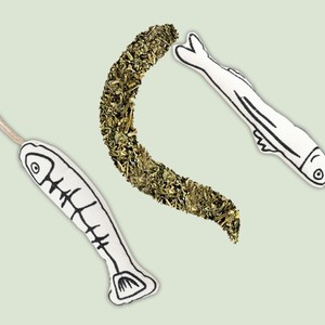 Juguete interactivo divertido de algodón con forma de pez, hierba gatera para masticar para gatos, limpieza de dientes, juguete para mascotas - Product Image 4