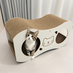 Griffoir Moderne en Bois pour Chats Multiples, Base Antidérapante, Sans Parfum Ajouté, Fourniture de Toilettage des Griffes en Carton – Récompensé - Product Image 1