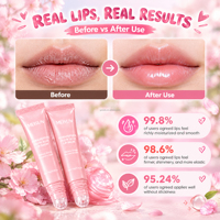 Baume à lèvres brillant au peptide PDRN pour femmes, soin quotidien des lèvres, hydratant, repulpant, réparation de nuit, beurre de karité, OEM