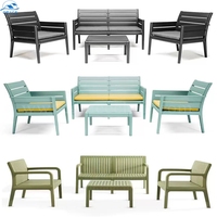 Vente en gros 2025 nouveau design moderne extérieur canapé chaise PP table en plastique pour salon salle à manger cour parc villa utilisation