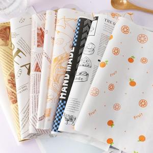 Boîte à gâteau en papier carré assorti Hambourg Enduit de sucre Beurre Burger Emballage Imprimé Papier sulfurisé - Product Image 2