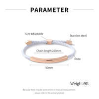 Bracelet réglable personnalisé en corde pour hommes et femmes bracelets en corde élastique cadeaux de bijoux de mode