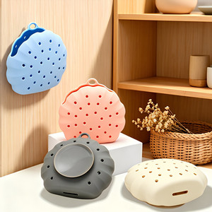 Custom Durable Food Grade Silicone <b>Suction</b> Cup Anti-Slip Eco-Friendly Soap Storage Long Lasting Bath Bombs Container <b>Shower</b> - Product Image 1