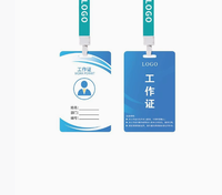 Porte-badge personnalisé avec logo imprimé en couleur sur ABS/PVC, avec cordon, pour événements et expositions