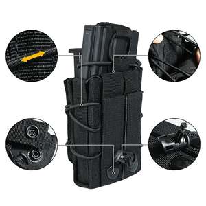 Bolsa táctica de doble capa para revistas, 9mm/5,56 cinturón, bolsa Mag de fijación rápida, soporte para funda Mag de caza de Paintball CS - Product Image 6