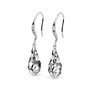 Boucles d'oreilles pendantes élégantes de luxe en forme de goutte d'eau, avec crochet français, bijoux en argent 1,5g, fabriquées aux États-Unis pour femmes - Product Image 2