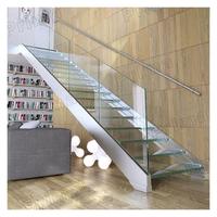 Porte-à-faux Invisible pvc, escalier flottant en verre et acier, maison moderne, en verre, Design