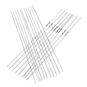 10 unids/pack plano de acero inoxidable ancho reutilizable barbacoa Shish Kabob pinchos palos juego de pinchos de Metal <span class=keywords><strong>Kebab</strong></span> - Product Image 4