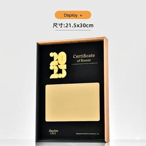 Plaque de remerciement des sponsors des Golden Glory Awards, plaque personnalisée gravée au laser <span class=keywords><strong>en</strong></span> or, cadre <span class=keywords><strong>en</strong></span> métal écologique, cadeau de récompense, pierre de Liuli - Product Image 5