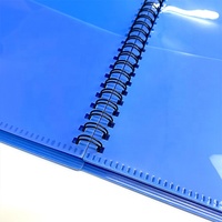 Dossier d'entreprise en plastique étanche Durable populaire A4 livre d'affichage en spirale de fichier clair avec bobine pour l'école et le bureau