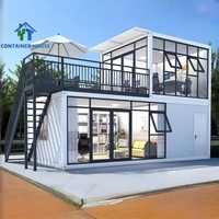 Kit de maison préfabriquée à ossature légère en acier, 2 étages, villa modulaire, bureau, résidence, salon, chambre, design de ferme