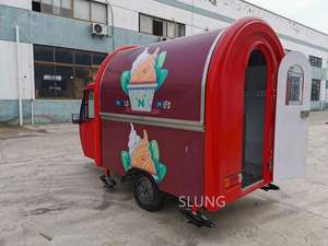 Çin tedarikçisi kırmızı 3 tekerlekli elektrikli üç tekerlekli bisiklet aperatif makineleri/dondurma gıda kamyon ucuz elektrikli yemek arabası - Product Image 6
