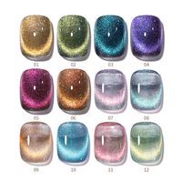 Aimant de haute qualité 9d réfléchissant oeil de chat faites votre propre marque dynamique Dimand Glitter Led Cat Eye Gel Polish