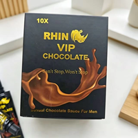 Boîte à tiroir coulissant de haute qualité au design le plus récent pour l'emballage extérieur de chocolat VIP Rhin'o, stimulation pour adultes, retardateur sexuel