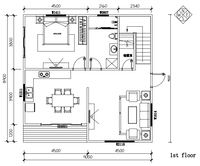 Maison modulaire de luxe pour les vacances, maison préfabriquée/maison en bois