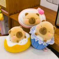 Peluche créative Capybara Donut, jouet en peluche pour enfants, peluches moelleuses, idéal comme prix de jeu de la pêche à la grue et cadeau d'événement