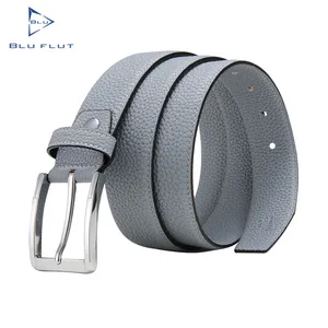 BLU FLUT genuine leather belt men pin buckle alloy men's jeans belt cow hide custom leather belt