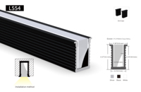 Usine vente profilé en aluminium bande d'éclairage linéaire canal boîtier d'extrusion surface en silicone profilé led en aluminium