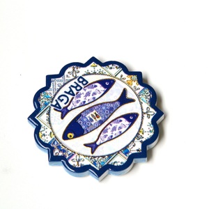 Aimant de réfrigérateur en céramique Souvenir touristique de <span class=keywords><strong>Braga</strong></span> <span class=keywords><strong>Portugal</strong></span> imprimé de logo personnalisé en gros - Product Image 5