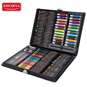ชุดเครื่องมือวาดภาพระบายสีสำหรับเด็ก 168 ชิ้น ยี่ห้อ Zhorya ประกอบด้วยสีเทียน สีน้ำมัน สีน้ำ และปากกาสำหรับวาดภาพ - Product Image 4