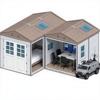 WooWild Bureau/Entrepôt/Parc/Cour Moderne Portable Préfabriqué Modulaire Mobile Étanche en HDPE Écologique à Énergie Solaire