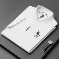 Áo Thun Polo Golf Trống 100% Cotton Cho Nam Áo Polo Thường Ngày Tay Ngắn Đơn Giản Thêu Logo
