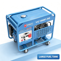 Générateur à essence silencieux Yuchai 15/18KW, groupe électrogène portable à essence avec démarrage électrique 4 temps