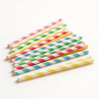 Pailles à jus jetables en pulpe de bambou VVG Custom 140/197/210/240 mm, 100 % compostables et biodégradables, 250 pièces/boîte