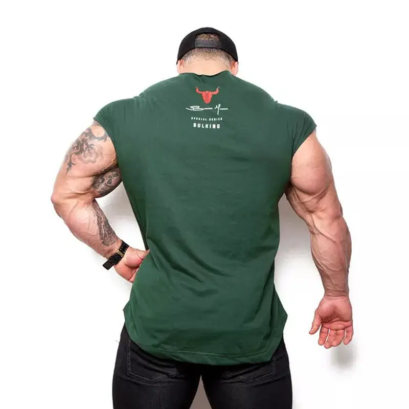 new men's summer new short-sleeved T shirt fashion fitness running good quality t-shirt custom Logo