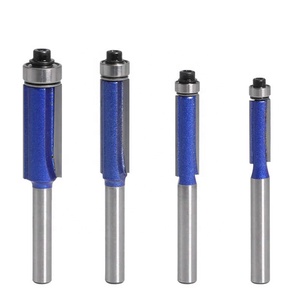 Fraise à rainurer à double tranchant de 8 mm avec roulement pour gabarit en bois, fraise à motif en carbure de tungstène EHL5459 - Product Image 3